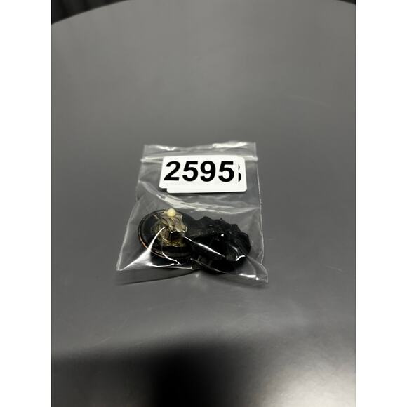 Vintage Black Fabric Clip On Earrings Women Round Beaded Statement Retro - Picture 9 of 9